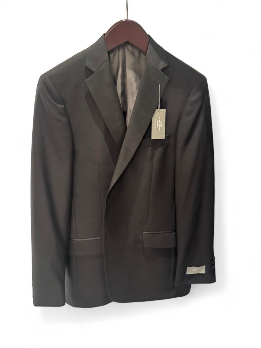 Hart Schaffner Marx Classic Black Men's Tuxedo - Tailored Formal Jacket